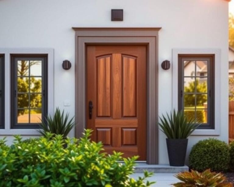 Wie kombiniere ich Haustür Design mit Fensterfarben?