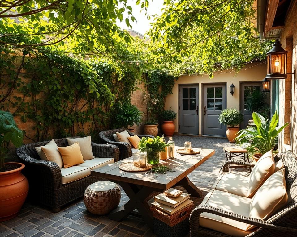 Wie gestaltest du eine gemütliche Terrasse?