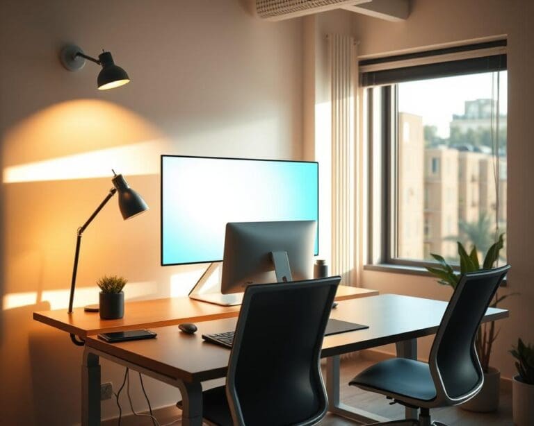 Wie unterstützt gute Beleuchtung bei Bildschirmarbeit?