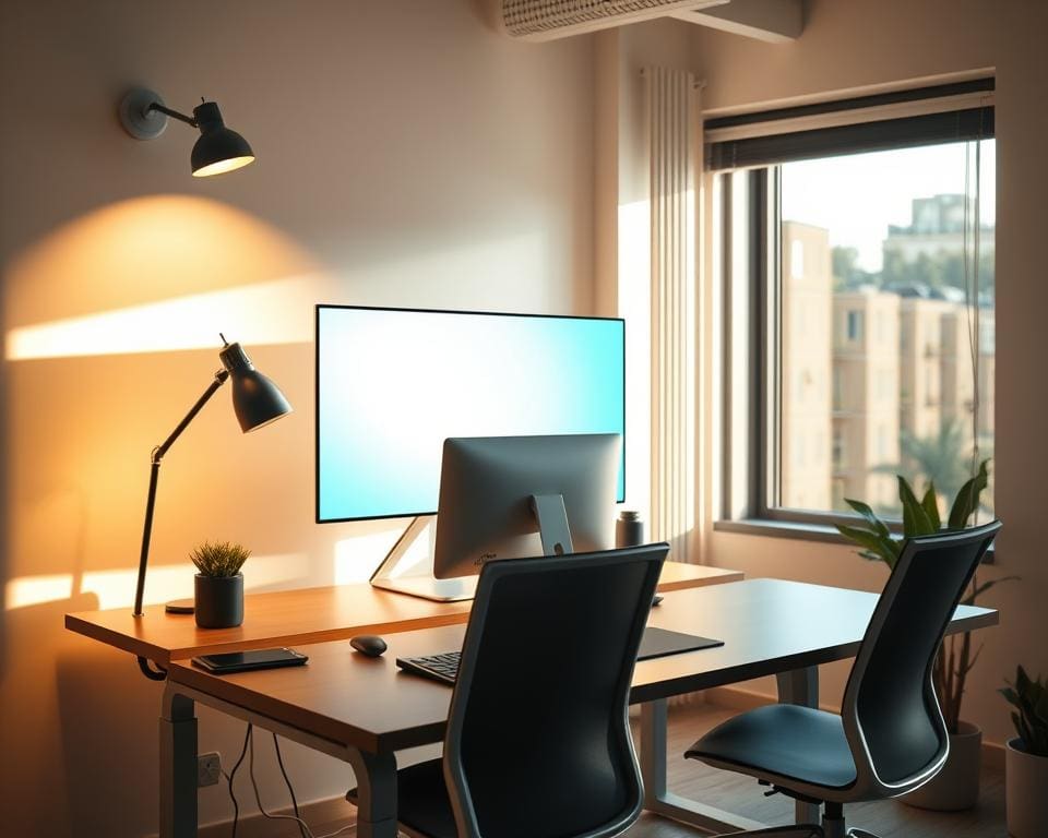 Wie unterstützt gute Beleuchtung bei Bildschirmarbeit?