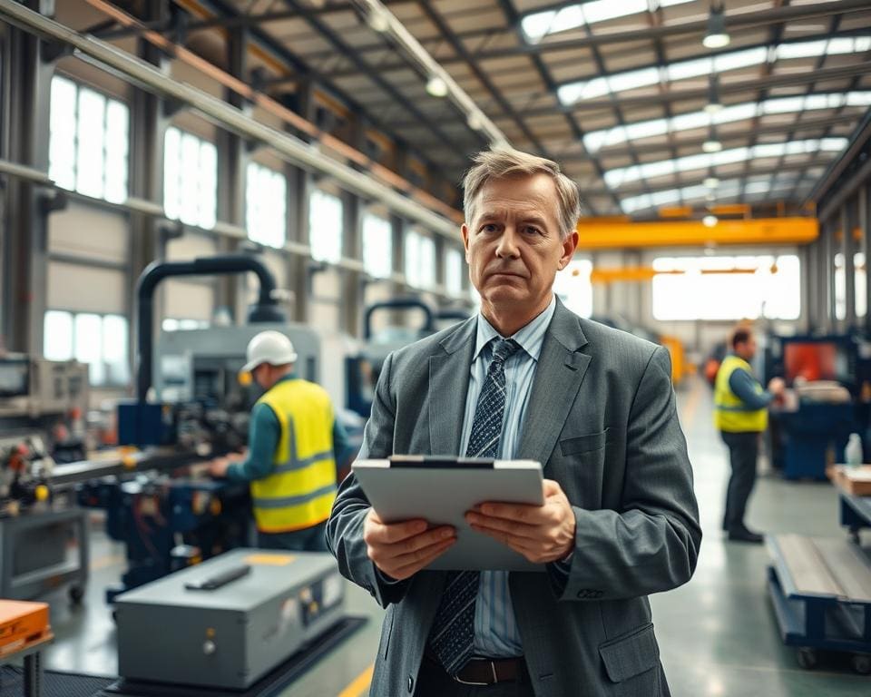 Wie arbeitet ein Produktionsleiter im Werk?