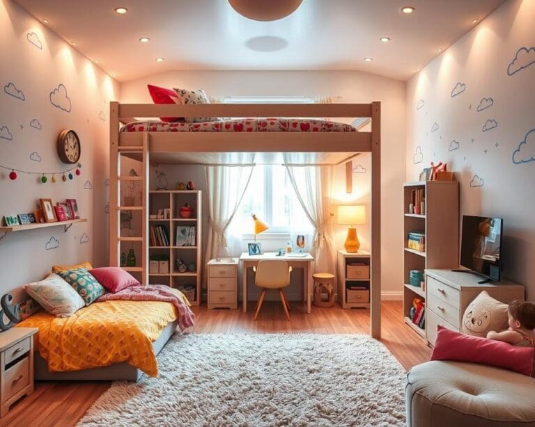 Wie gestaltet man ein Kinderzimmer mit Hochbett?