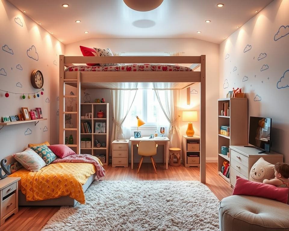 Wie gestaltet man ein Kinderzimmer mit Hochbett?
