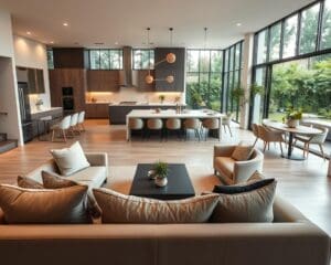 Wie gestaltet man eine offene Wohnlandschaft?