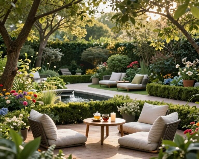 Was sind Ideen für Wellness im Garten?