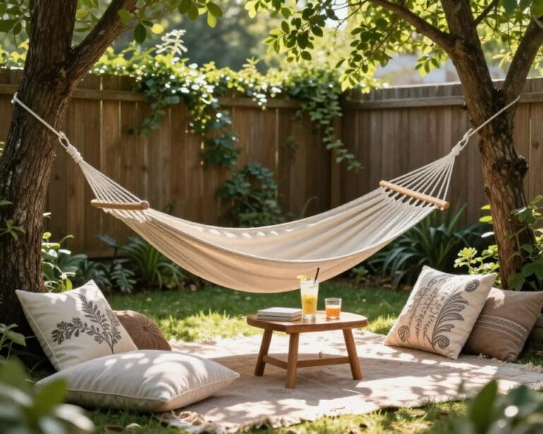 Wie gestaltet man eine Hängematten-Ecke?