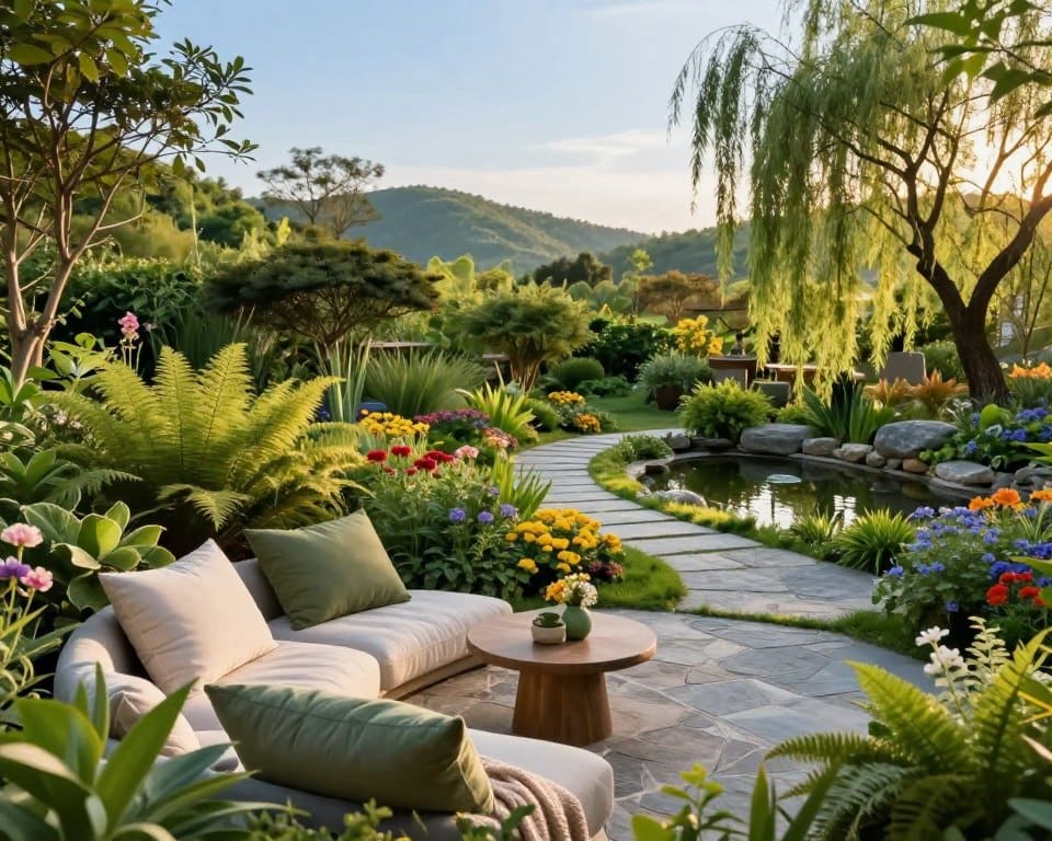 Wie plant man einen Garten zum Entspannen?